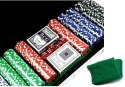 Zestaw Poker Set 500PCS Karty Black Jack 2783