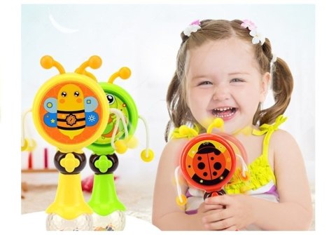 Interaktywny Bębenek Do Ręki Grzechotka Zielony