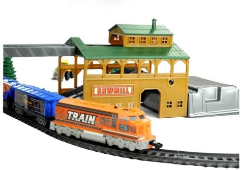 Zestaw Tartak Kolejka Tory 450 cm 60 Elementów