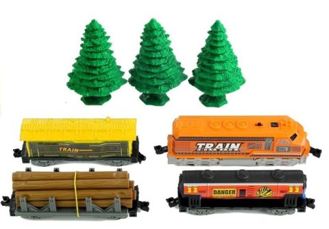 Zestaw Tartak Kolejka Tory 450 cm 60 Elementów