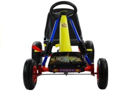 Gokart Turbo Żółty Pompowane Koła Hamulec Dla Dziecka