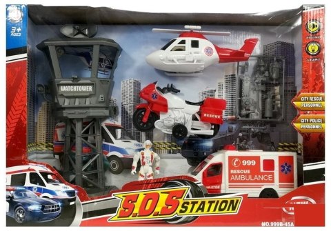 Zestaw Ratunkowy Stacja Ambulans Motor Helikopter