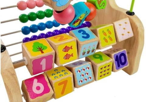 Drewniane liczydło Edukacyjne Tygrysek Nauka Cyfr