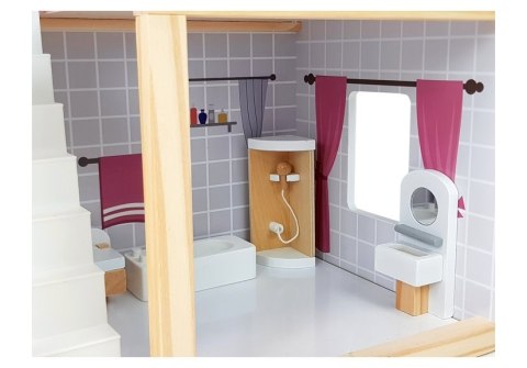 Domek Drewniany Luna Trzy Piętra Biały 78 cm