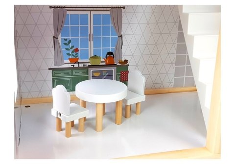 Domek Drewniany Luna Trzy Piętra Biały 78 cm