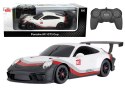 Auto zdalne sterowane RC  1:18 Rastar Porshe 911 GT3 Biało-Szare