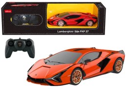 Auto zdalne sterowane RC  1:24 Rastar Lamborghini Sian Pomarańczowe