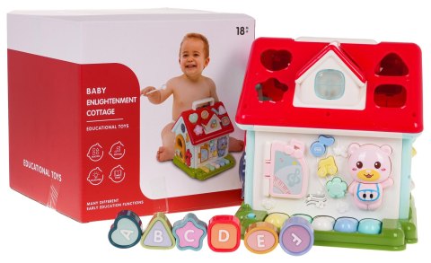 Interaktywny Domek z Pianinkiem cymbałki sorter literki