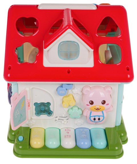 Interaktywny Domek z Pianinkiem cymbałki sorter literki