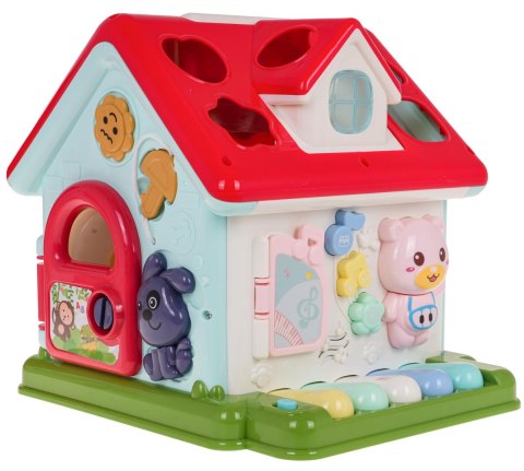 Interaktywny Domek z Pianinkiem cymbałki sorter literki