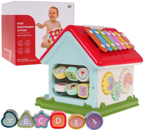Interaktywny Domek z Pianinkiem cymbałki sorter literki