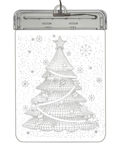 Witraż LED 3D- choinka