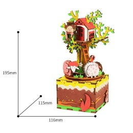 ROBOTIME Drewniane Puzzle 3D - Pozytywka Dom na Drzewie