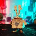 ROBOTIME Drewniane Puzzle 3D - Pozytywka Steampunk Królik