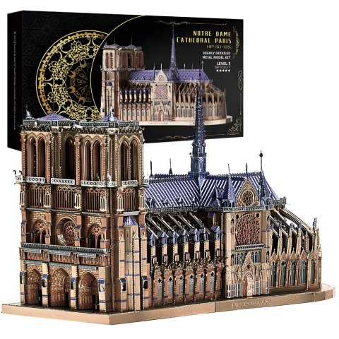 Piececool Puzzle Metalowe Model 3D - Katedra Notre Dame