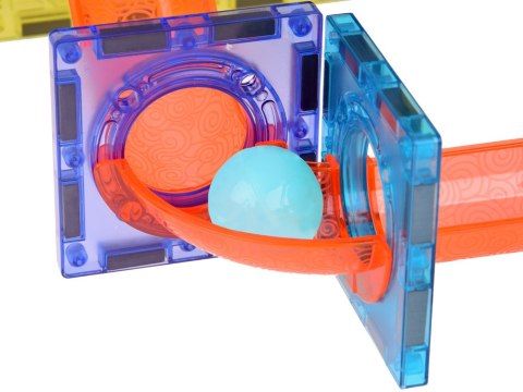 Klocki Magnetyczne 3D dla dzieci Zbuduj Świecący Tor Kulkowy 49 ele