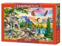 Puzzle 1000-elementów Wolf Family and Eagles