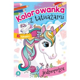 KOLOROWANKA Z TATUAŻAMI. JEDNOROŻCE