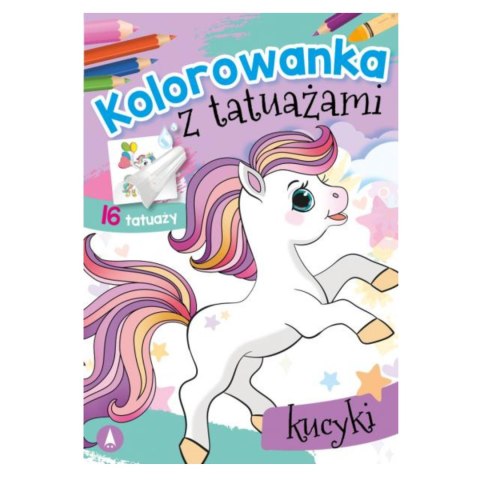 KOLOROWANKA Z TATUAŻAMI. KUCYKI