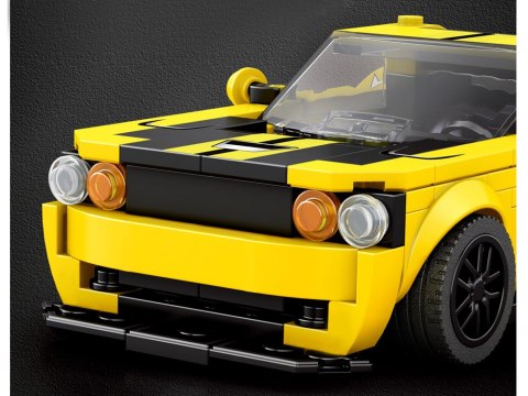 Klocki techniczne 336-elementów + naklejki Żółte Sportowe Auto