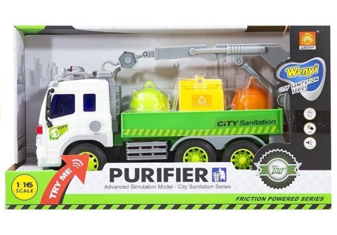 Auto Plastikowe Na Baterie Śmieciarka Dźwig 1:16