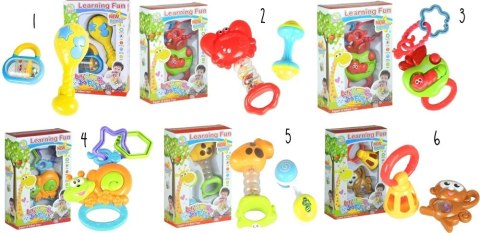 Grzechotka Plastikowa Zwierzątka Małpka Żyrafa 6 Wzorów