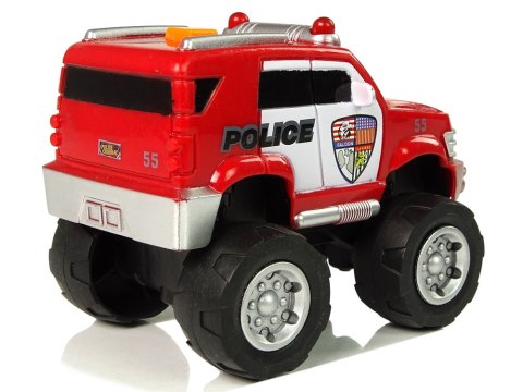 Małe Auto Terenowe Policja Straż Światło Dźwięk