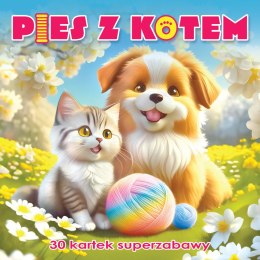 Kolorowanka PIES Z KOTEM - Efekt 3D na okładce