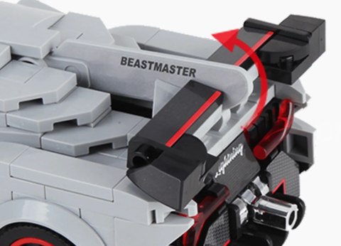 Zestaw Klocków Auto Sportowe 398el. Białe klocki samochód