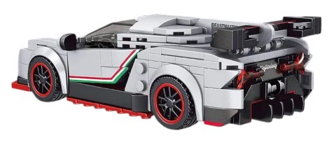 Zestaw Klocków Auto Sportowe 398el. Białe klocki samochód