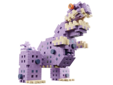 Marioinex Diplodok i T-Rex klocki Mini waffle 148ele + figurka