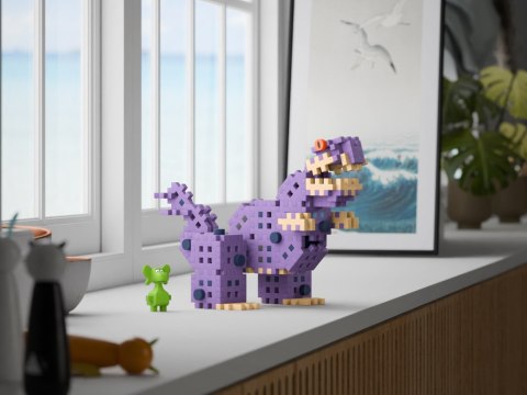 Marioinex Diplodok i T-Rex klocki Mini waffle 148ele + figurka
