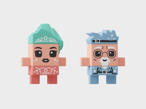 Marioinex Klocki mini wafle Księżniczka Magiczna wieża 80el figurki