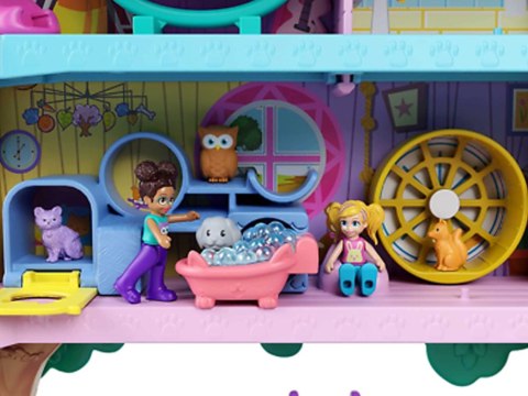 Mattel Polly Pocket Uroczy Domek na drzewie + laleczki zwierzątka