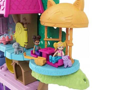 Mattel Polly Pocket Uroczy Domek na drzewie + laleczki zwierzątka