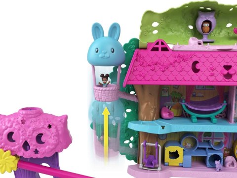 Mattel Polly Pocket Uroczy Domek na drzewie + laleczki zwierzątka