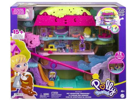Mattel Polly Pocket Uroczy Domek na drzewie + laleczki zwierzątka
