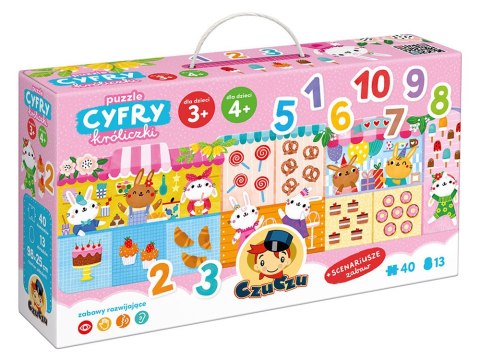 CzuCzu Puzzle Cyfry Króliczki nauka liczenia scenariusz zabaw ZA5556 CzuCzu Puzzle Cyfry Króliczki nauka liczenia scenariusz zabaw ZA5556