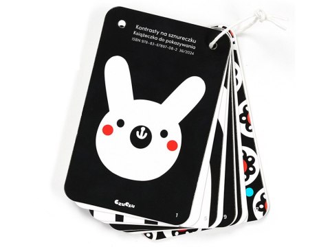 CzuCzu Kontrasty na sznureczku książeczka 20 ilustracji 0m+ 3m+