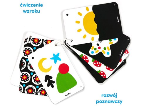 CzuCzu Kontrasty na sznureczku książeczka 20 ilustracji 0m+ 3m+