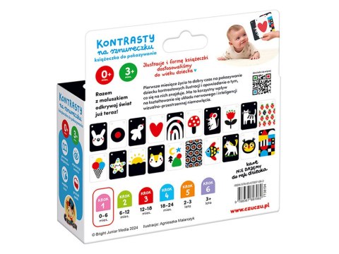 CzuCzu Kontrasty na sznureczku książeczka 20 ilustracji 0m+ 3m+