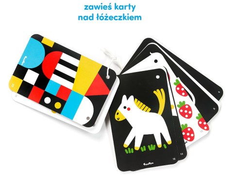 CzuCzu Kontrasty na sznureczku książeczka 20 ilustracji 0m+ 3m+