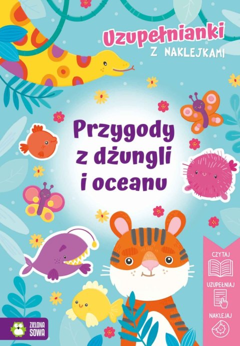 Uzupełnianka z naklejkami. Przygody z dżungli i oceanu