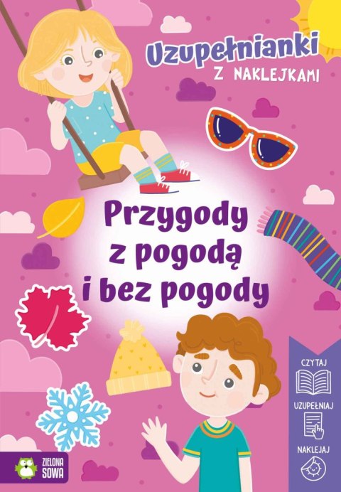 Uzupełnianka z naklejkami. Przygody z pogodą i bez pogody