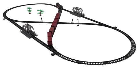 MEGA Kolejka elektryczna dla dzieci  pociąg Retro + Akcesoria