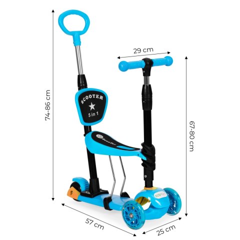 Hulajnoga trójkołowa balansowa led 5w1 biedronka ECOTOYS Hulajnoga trójkołowa balansowa led 5w1 biedronka ECOTOYS