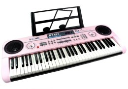 Keyboard Organy 328-06 Mikrofon Zasilacz Różowe