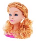 Blond Głowa do Stylizacji Akcesoria lalka do czesania zestaw fryzjerki