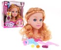 Blond Głowa do Stylizacji Akcesoria lalka do czesania zestaw fryzjerki