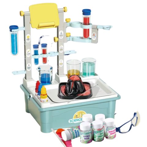 Mega Stolik Mały Chemik Laboratorium Naukowe Edukacyjne 68 Eksperymen